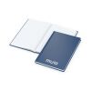 Notizbuch Easy-Book Basic Bestseller inkl. Prägung Marineblau-silber | A5 | ohne Werbeanbringung | Silber