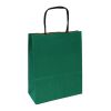 Krafttasche gerippt Color grün | 18 x 8 x 22,5 cm | 1-farbiger Siebdruck | ohne Werbeanbringung