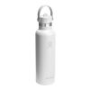 Hydro Flask Standard Mouth 621 ml isolierte Edelstahl-Trinkflasche weiss