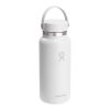 Hydro Flask Isolierte Edelstahl Trinkflasche mit breiter Öffnung 946 ml weiss