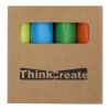 Mini Textmarker Set aus recyceltem Kunststoff Weiss