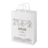Kraft 80–90 g/m² Papiertasche mit flachen Griffen – 32 × 17 × 39 cm weiss | ohne Werbeanbringung | Nicht verfügbar | Nicht verfügbar