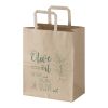 Kraft 80 g/m² Papiertasche mit flachen Griffen – 25 × 15 × 32 cm Kraftpapier | ohne Werbeanbringung | Nicht verfügbar | Nicht verfügbar