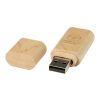 Schlüssel USB-Stick 2.0 aus Holz hellbraun | 4 GB | 1-farbiger Tampondruck | Vorderseite | 19 mm x 12 mm