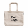 PARMA. Tragetasche aus Baumwolle (50%), recycelter Baumwolle (30%) und polyester (20% rPET) (280 g/ m²) Beige | ohne Werbeanbringung