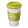 Americano® 350 ml Isolierbecher mit Schutzring und Schraubverschluss weiss-limone | ohne Werbeanbringung | Nicht verfügbar | Nicht verfügbar
