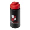 Baseline® Plus 500 ml Sportflasche mit Klappdeckel schwarz-rot | ohne Werbeanbringung | Nicht verfügbar | Nicht verfügbar