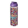 H2O Vibe 850 ml Sportflasche mit Klappdeckel transparent klar-lila | ohne Werbeanbringung | Nicht verfügbar | Nicht verfügbar