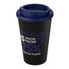Americano Eco 350 ml recycelter Becher schwarz-blau | 1-farbiger Siebdruck | rundum | 228 mm x 73 mm