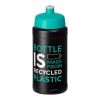 Baseline Recycelte Sportflasche, 500 ml schwarz-aquablau | ohne Werbeanbringung | Nicht verfügbar | Nicht verfügbar