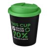 Americano® Espresso Eco 250 ml recycelter Isolierbecher mit auslaufsicherem Deckel schwarz-grün | ohne Werbeanbringung | Nicht verfügbar | Nicht verfügbar