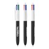 BIC® 4 Colours Soft weiss-schwarz | 1-farbiger Siebdruck | Upper Part-gegenüber vom Clip | 22.00 mm x 10.00 mm