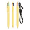 BIC® 4 Colours® Pastel + lanyard Gelb