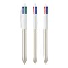 BIC® 4 Colours Shine Kugelschreiber Weiß-silber