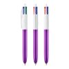 BIC® 4 Colours Shine Kugelschreiber Weiß-lilametallic | Nicht verfügbar
