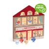 Adventskalender Weihnachtshaus "Exklusiv" mit Lindt Minis, Inlay aus Papier bunt | ohne Werbeanbringung