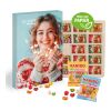 Adventskalender mit Haribo Fruchtgrummi, Inlay aus Papier bunt | ohne Werbeanbringung