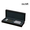 roubill Carbon Line Set (Drehkugelschreiber+ Rollerball) Silber | ohne Werbeanbringung