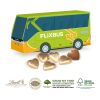 3D Präsent „Bus” bunt | ohne Werbeanbringung | Lindt Herzen