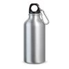 LANDSCAPE S. Aluminium-Sportflasche mit Karabiner 400 ml Satinsilber | ohne Werbeanbringung | Nicht verfügbar | Nicht verfügbar | Nicht verfügbar