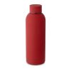 ODIN. Trinkflasche aus Edelstahl (36% recycelt) (550 mL) mit gummierter Oberfläche Burgunder