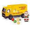 3D Präsent "LKW" mit Lindt Minis und Nikolaus bunt | ohne Werbeanbringung | Ritter SPORT Schokowürfel