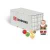 3D Präsent "Container" mit Lindt Minis und Nikolaus bunt | ohne Werbeanbringung | Ritter SPORT Schokowürfel