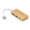 MOSER. HUB mit 2 USB-A und 1 USB-C Anschluss aus Bambus Natur | ohne Werbeanbringung | Nicht verfügbar | Nicht verfügbar | Nicht verfügbar