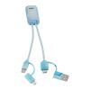 BERNERS. Superschnelles 6-in-1-USB-Kabel aus recyceltem PET (100% rPET) bunt | ohne Werbeanbringung