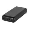 LEAKEY 20. Powerbank 20'000 mAh aus recyceltem ABS (100% rABS) Schwarz | ohne Werbeanbringung