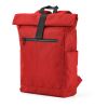 Rome Rucksack 12L aus rPET. Mit Rolltop-Design und Klettverschluss. Rot