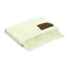 Lichtenstein Decke aus rPET (180 g/m²). Mit personalisierbarem Aufnäher Beige