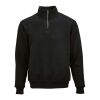Malibu Sweatshirt mit 1/4-Reißverschluss. Bio-Baumwolle, recy. Baumwolle und rPET Schwarz | ohne Werbeanbringung | Nicht verfügbar | Nicht verfügbar | Nicht verfügbar