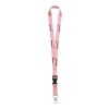 Bambus Lanyard PMS Wunschfarbe | ohne Werbeanbringung | 10 mm | Ovaler Karabiner | Kunststoff-Verschluss | Mit Safetyclip | Ausweishülle hoch