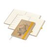 Wochenkalender links + Notizen rechts Match-Hybrid Papier-Hardcover A5 Gelb | DIN A5 | ohne Werbeanbringung | Naturpapier braun