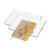 Wochenkalender vorne + Notizen hinten Match-Hybrid Papier-Hardcover Gelb | DIN A5 | ohne Werbeanbringung | Naturpapier braun