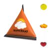Mini Tetraeder Gummibärchen vegan weiß | ohne Werbeanbringung