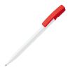 Kugelschreiber Nash Hardcolour Weiss-Rot Weiß | 1-farbiger Siebdruck | 90° vom Clip | 45 mm x 25 mm | Nicht verfügbar