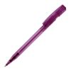 Kugelschreiber Nash Transparent Transparent Violett-Transparent Violett | 1-farbiger Siebdruck | in Verlängerung vom Clip | 45 mm x 25 mm | Nicht verfügbar