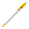 Kugelschreiber Baron Colour Hardcolour Weiss-Gelb | 1-farbiger Siebdruck | 270° vom Clip | 45 mm x 25 mm | Nicht verfügbar