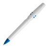 Kugelschreiber Nora hardcolour Weiss-Blau Weiss | 1-farbiger Tampondruck | 270° vom Clip | 40 mm x 8 mm | Nicht verfügbar