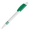 Kugelschreiber Tropic hardcolour Weiss-Dunkelgrün | 1-farbiger Siebdruck | 270° vom Clip | 40 mm x 25 mm | Nicht verfügbar