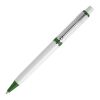 Kugelschreiber Raja hardcolour Weiss-Grün | 1-farbiger Tampondruck | 90° unter dem Clip | 20 mm x 5 mm | Nicht verfügbar