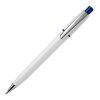 Kugelschreiber Semyr Chrome hardcolour Weiss-Dunkelblau | 1-farbiger Siebdruck | 180° vom Clip | 45 mm x 25 mm | Nicht verfügbar