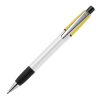Kugelschreiber Semyr Grip Colour hardcolour Weiss-Gelb | 1-farbiger Siebdruck | 90° vom Clip | 36 mm x 25 mm | Nicht verfügbar