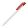 Kugelschreiber Ingeo TM Pen hardcolour Weiss-Rot Weiß | 1-farbiger Siebdruck | 90° vom Clip | 45 mm x 25 mm | Nicht verfügbar