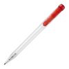 Kugelschreiber Ingeo TM Pen Clear Transparent Rot Weiß | 1-farbiger Siebdruck | in Verlängerung vom Clip | 45 mm x 25 mm | Nicht verfügbar