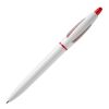 Kugelschreiber S! hardcolour Weiss-Rot Weiß | 1-farbiger Siebdruck | 180° vom Clip | 40 mm x 25 mm | Nicht verfügbar