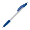 Kugelschreiber Cosmo Grip HC Weiss-Königsblau | 1-farbiger Siebdruck | in Verlängerung vom Clip | 33 mm x 25 mm | Nicht verfügbar