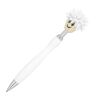 Haariger Spinner-Kugelschreiber Weiss | ohne Werbeanbringung | Nicht verfügbar | Nicht verfügbar